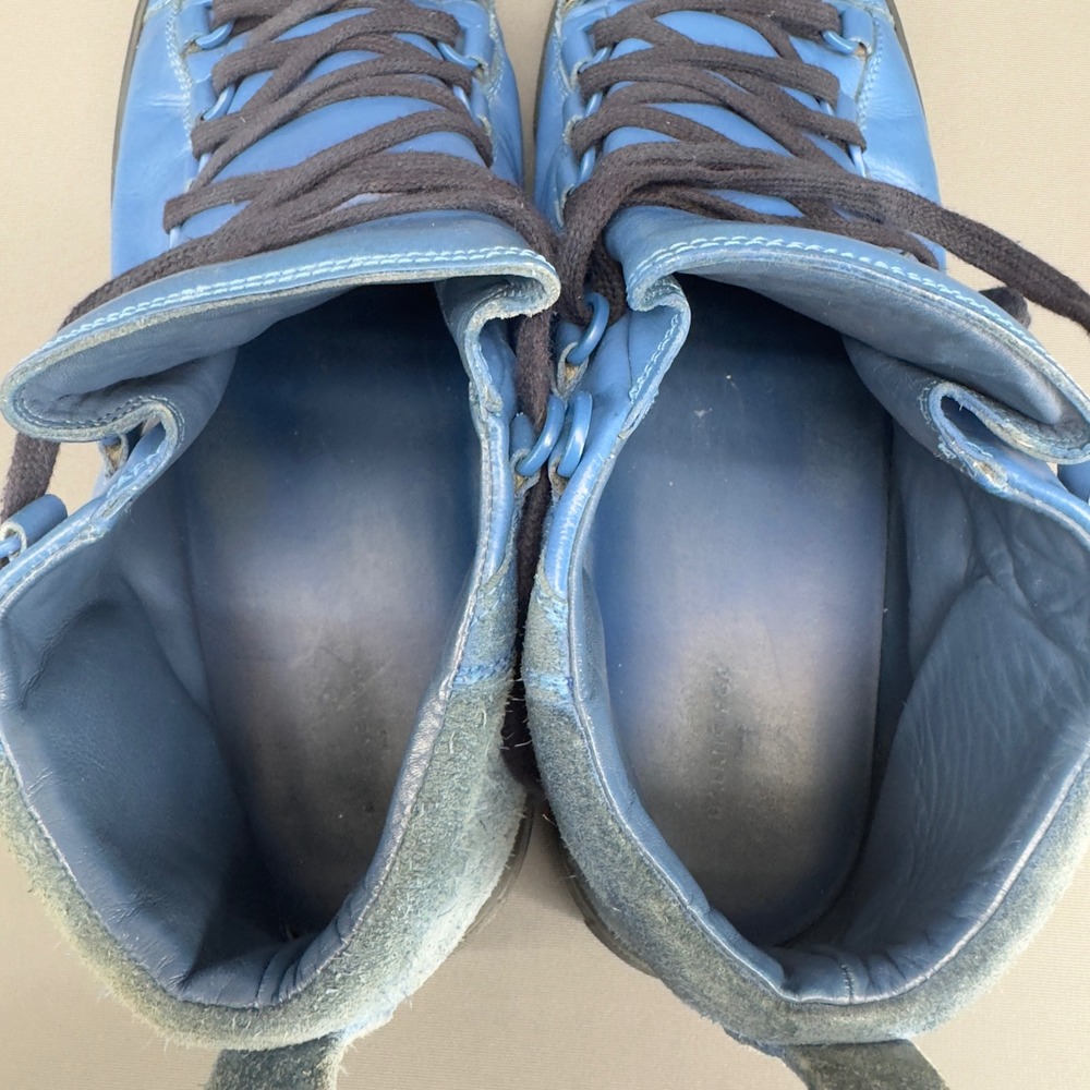Balenciaga Arena Blue Leather High Top Sneakers Men's Size 12US/45EU - Picture 11 of 11